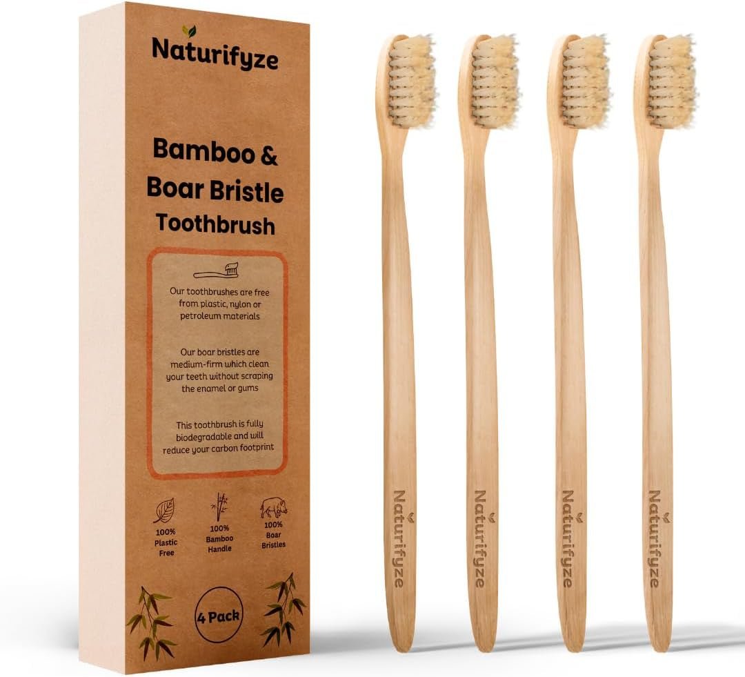 Boar Bristle Bamboo Toothbrush - VitalNest