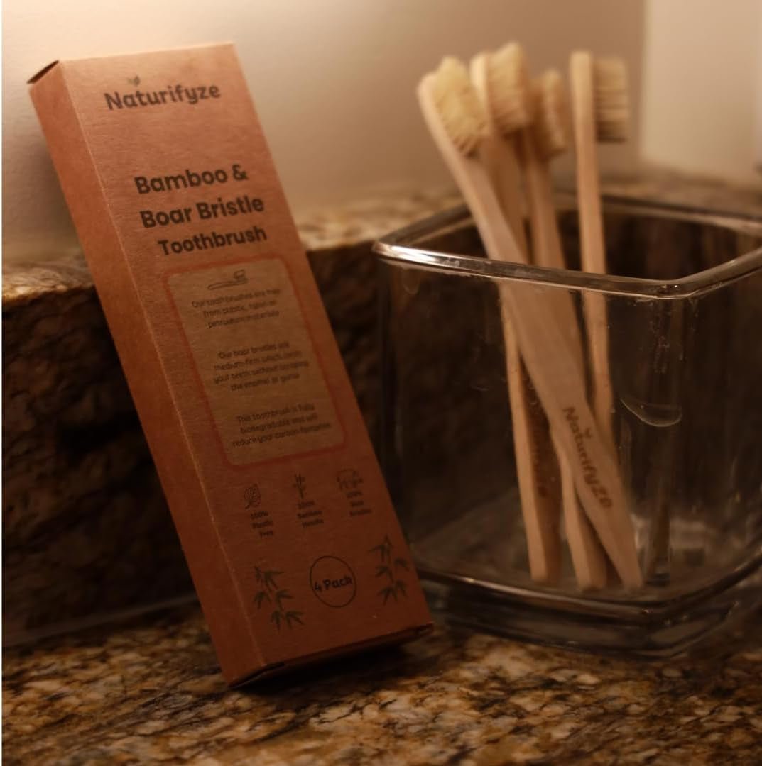 Boar Bristle Bamboo Toothbrush - VitalNest
