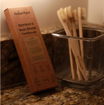 Boar Bristle Bamboo Toothbrush - VitalNest