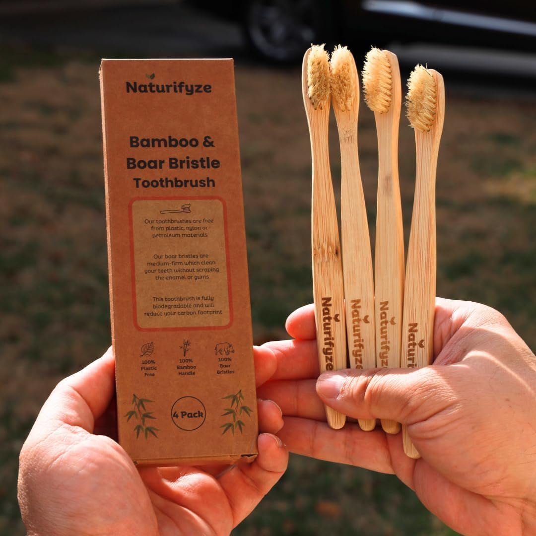 Boar Bristle Bamboo Toothbrush - VitalNest