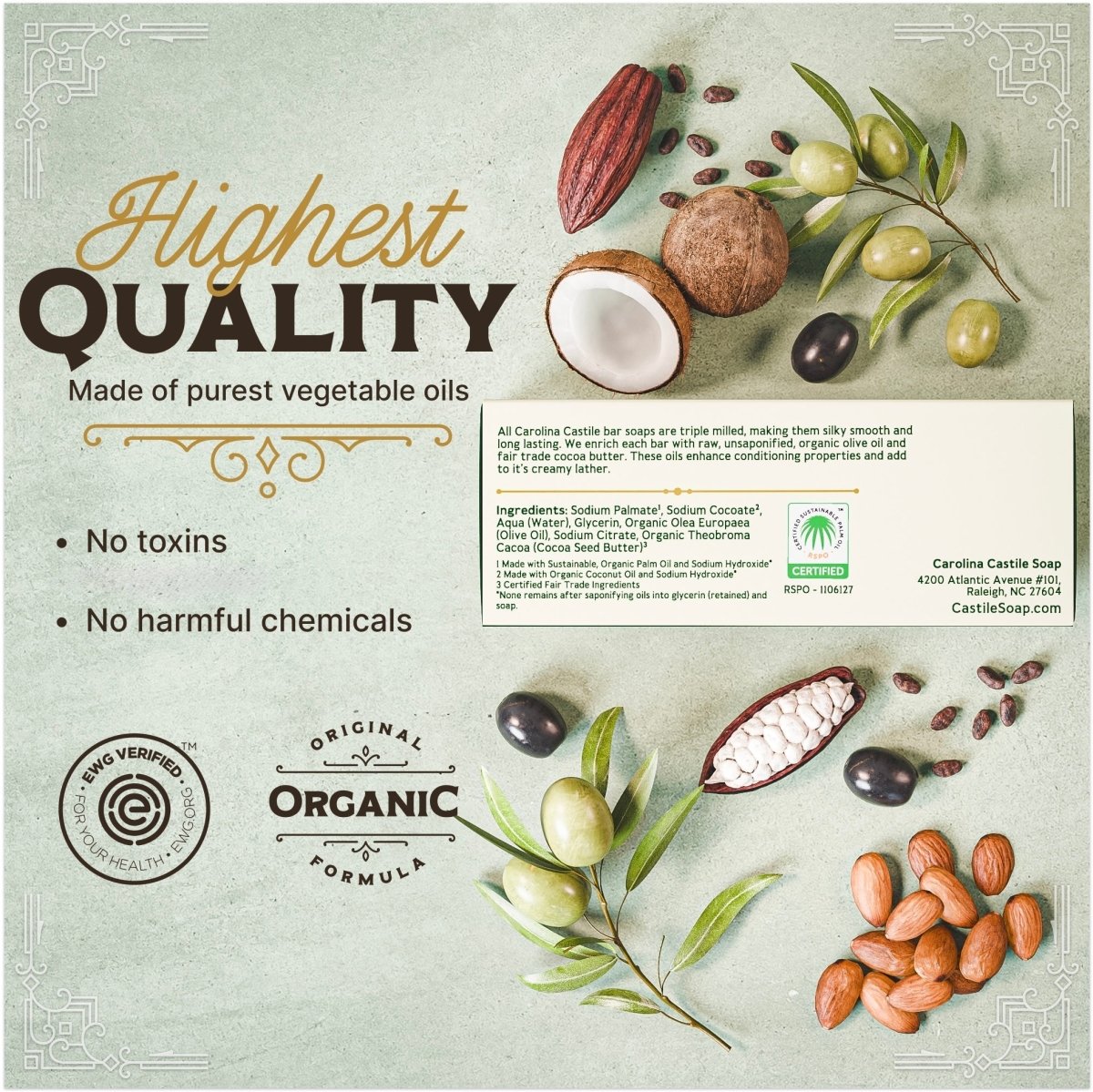 Castile Bar Soap - VitalNest