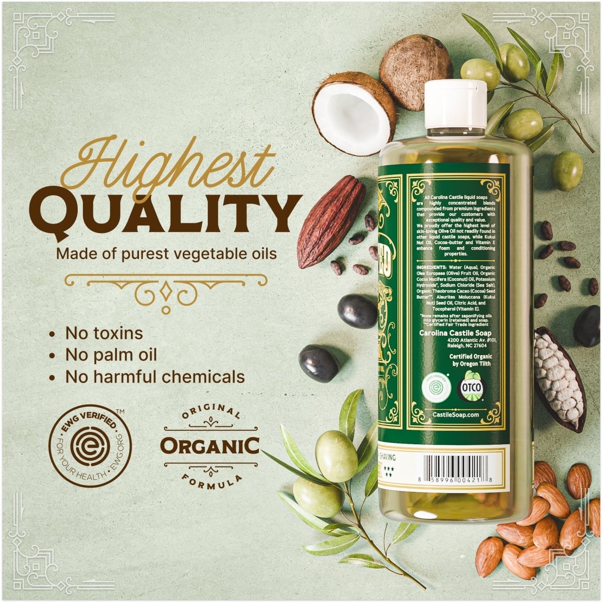 Unscented Castile Soap - VitalNest