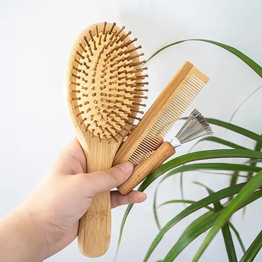 Bamboo Hair Brush Set - VitalNest