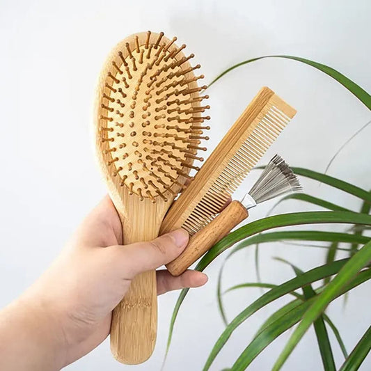 Bamboo Hair Brush Set - VitalNest