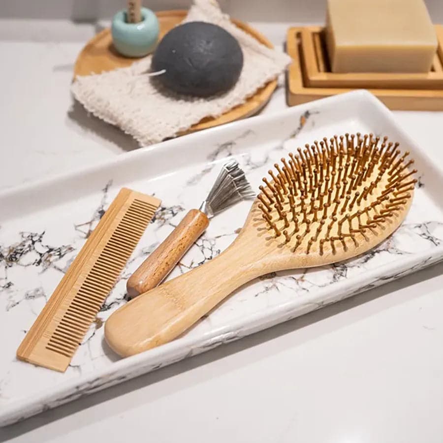 Bamboo Hair Brush Set - VitalNest