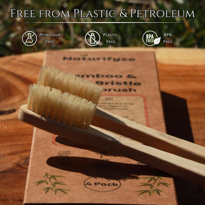 Boar Bristle Bamboo Toothbrush - VitalNest