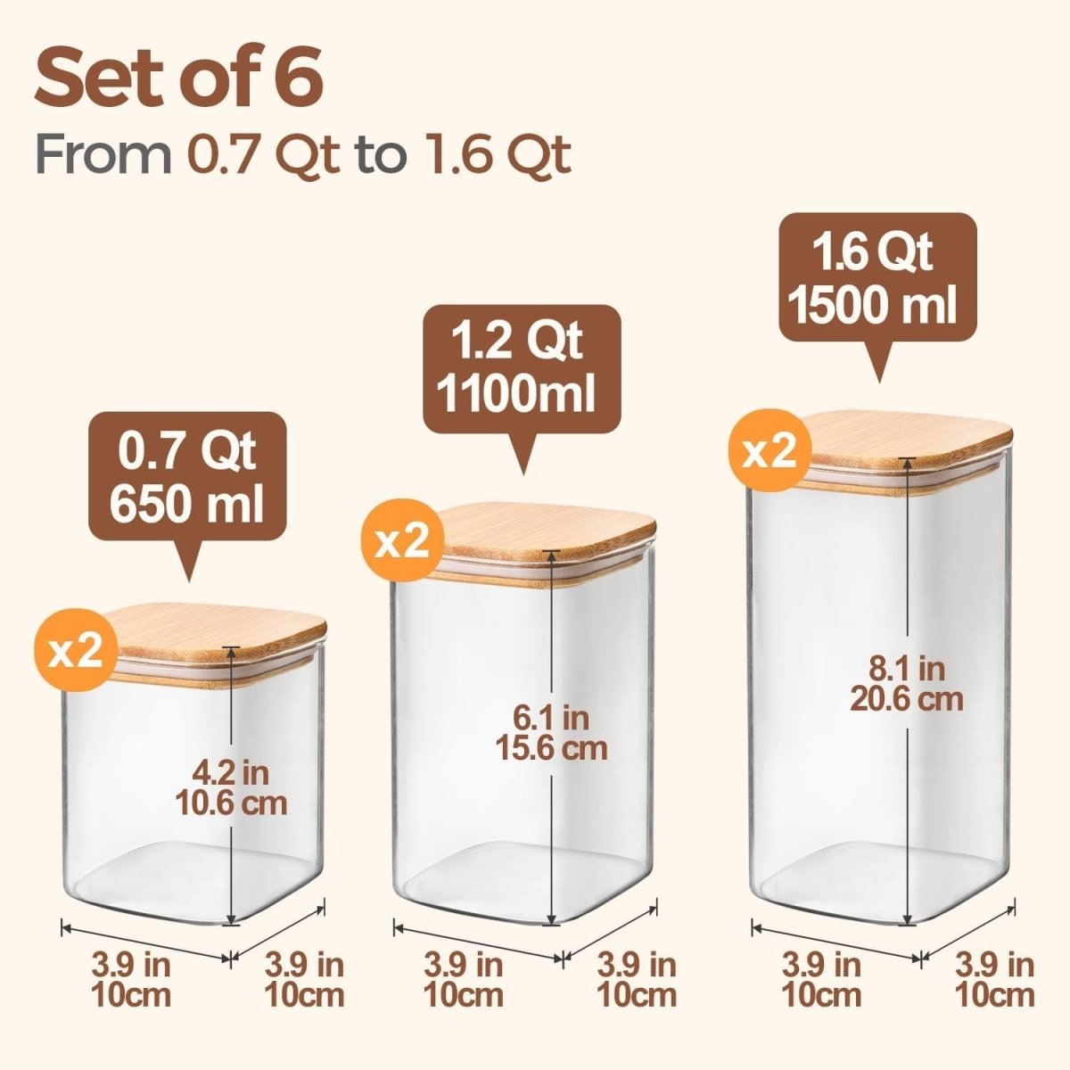 Glass Storage Canisters - VitalNest