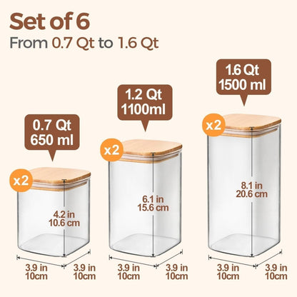 Glass Storage Canisters - VitalNest