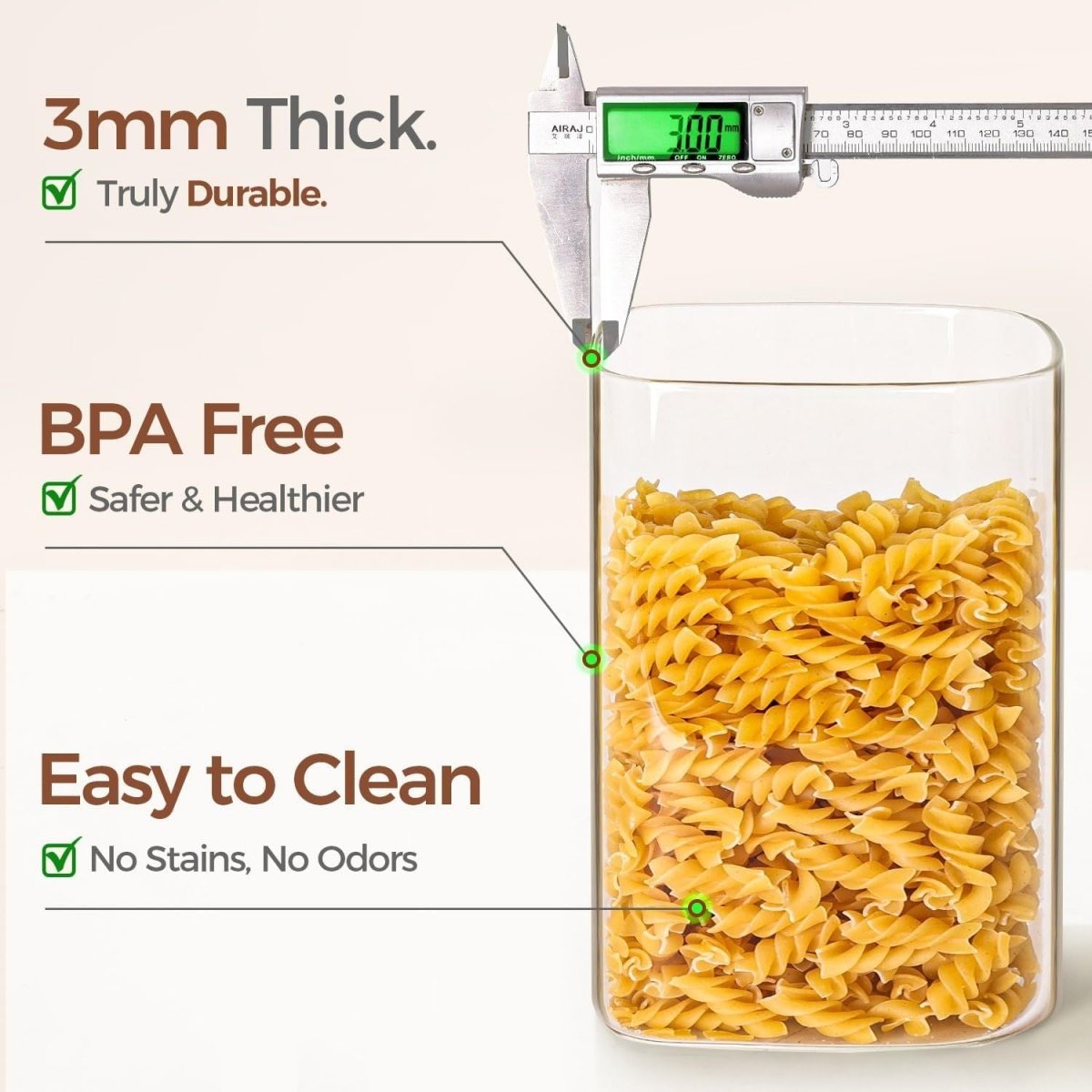 3.6 Qt Glass Food Storage - VitalNest