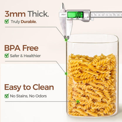 3.6 Qt Glass Food Storage - VitalNest