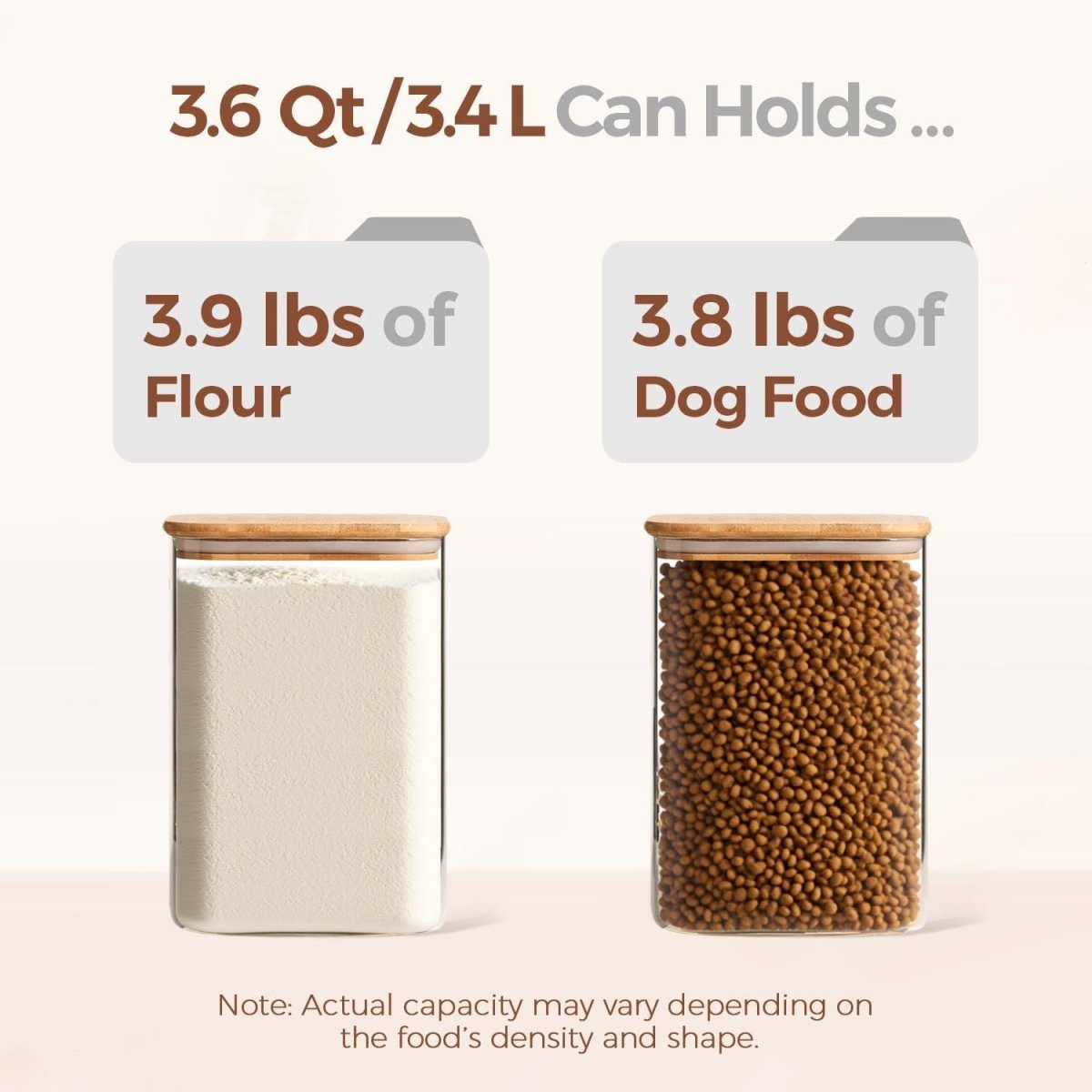3.6 Qt Glass Food Storage - VitalNest