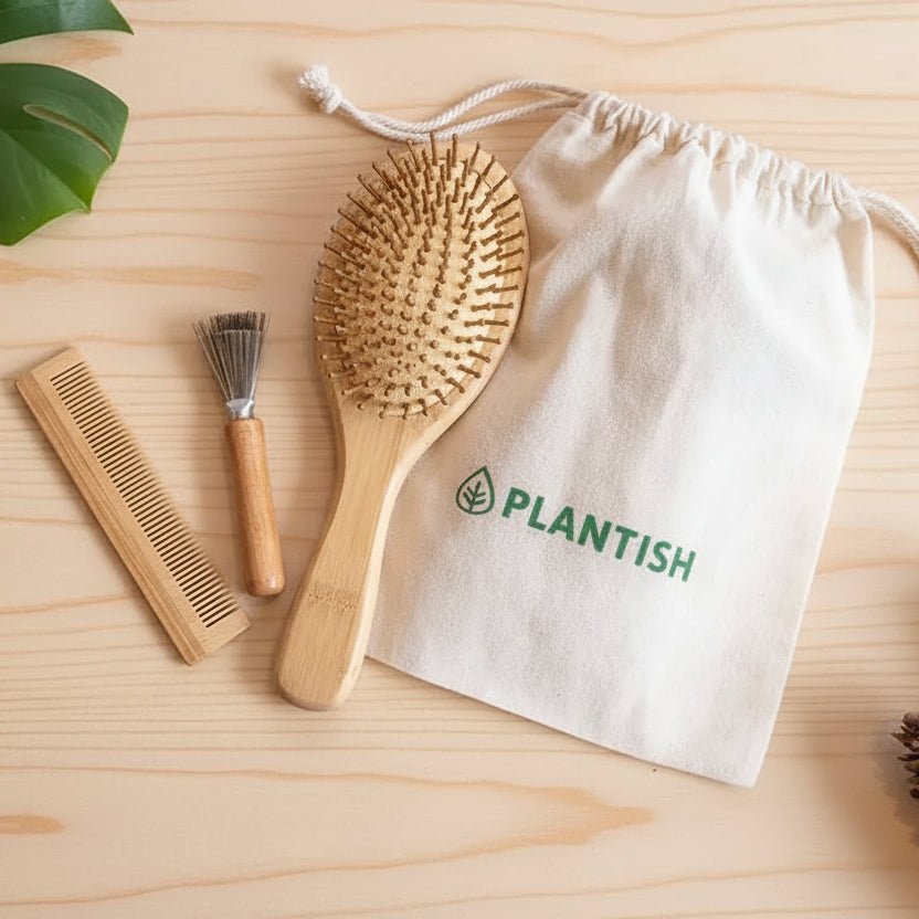 Bamboo Hair Brush Set - VitalNest